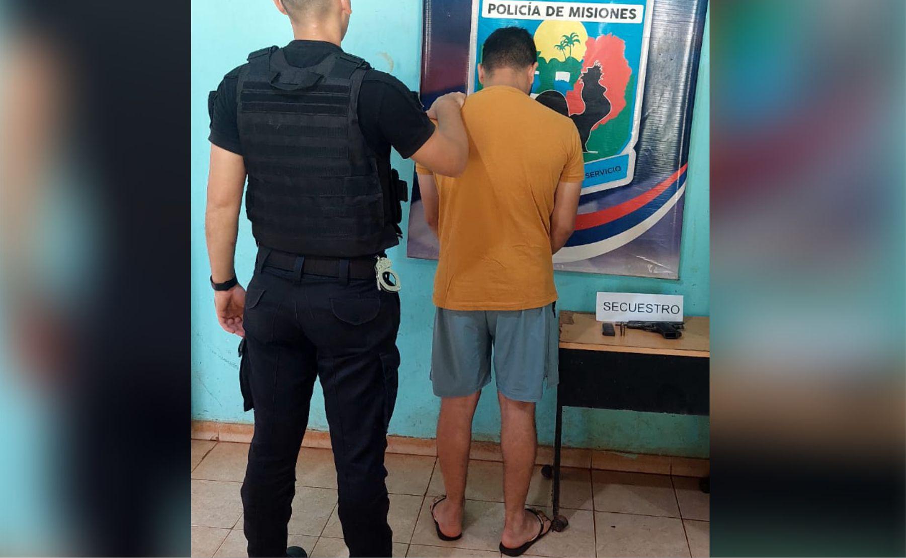 detnido iguazu amenazar arma pareja