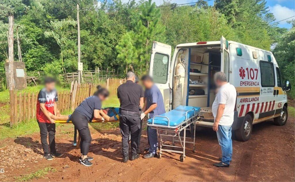 joven accidente carpintería obera