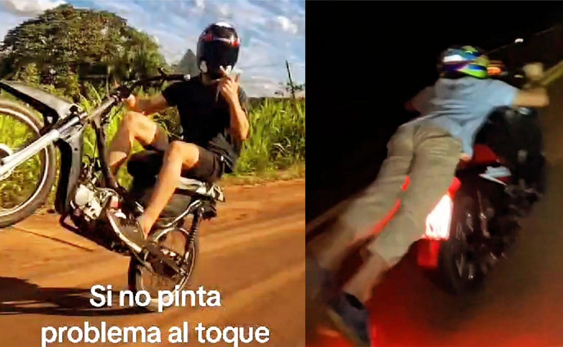 motociclistas maniobras cerro azul a del valle