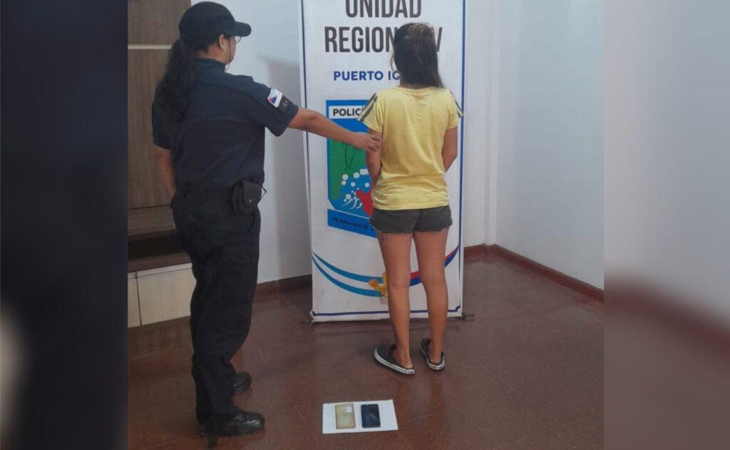 chica robo celular iguazu
