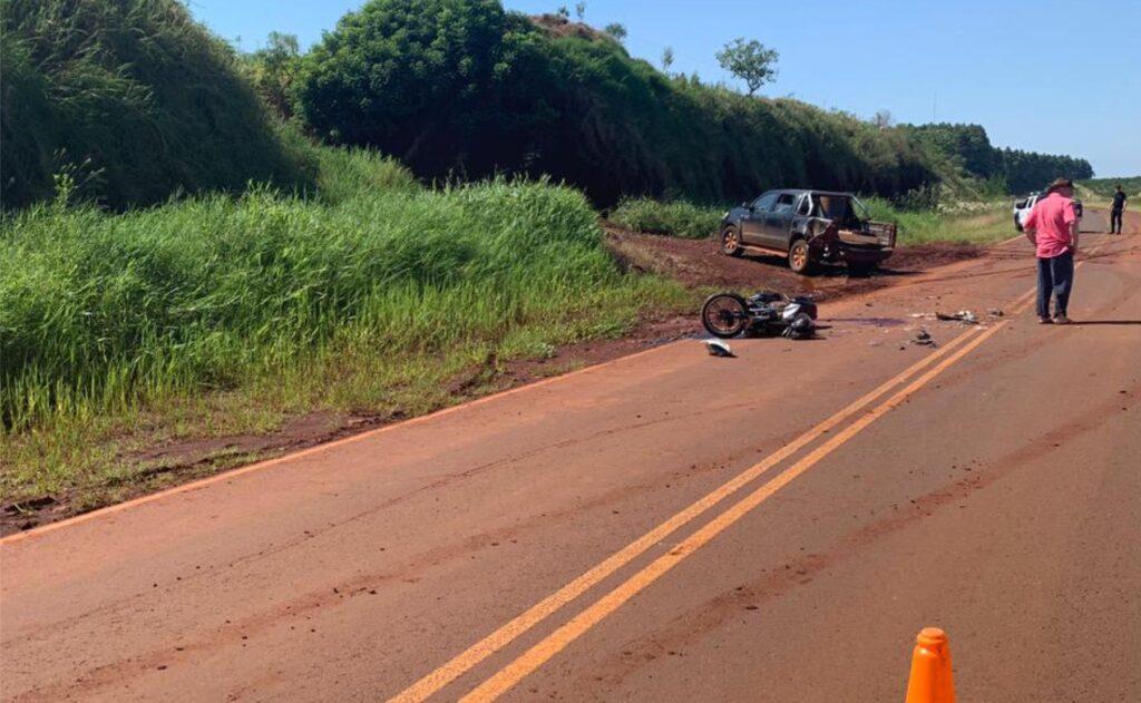 choque moto ruta 221