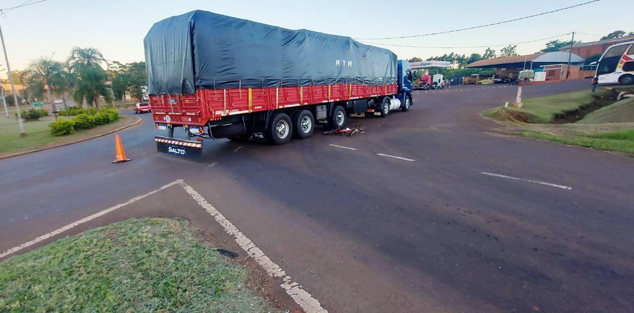 camion choco ciclista alem
