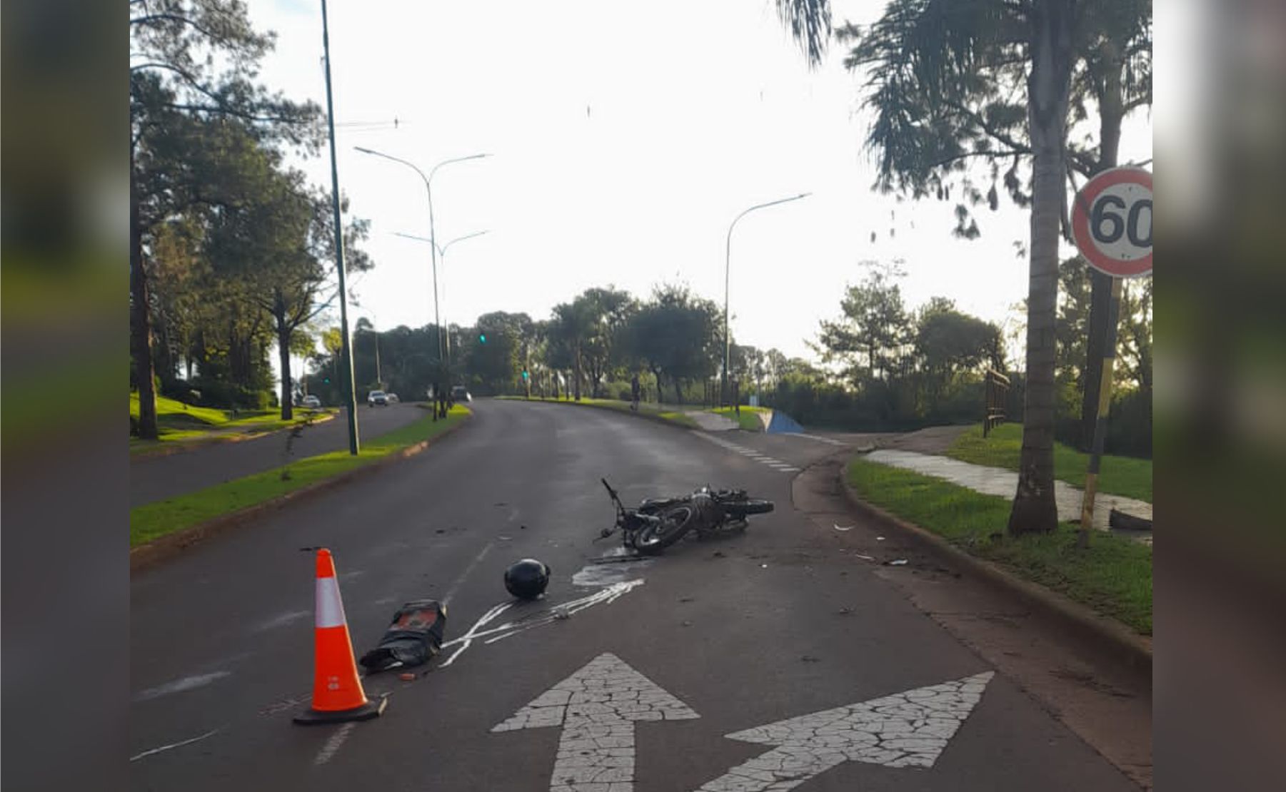 motociclista despiste obera