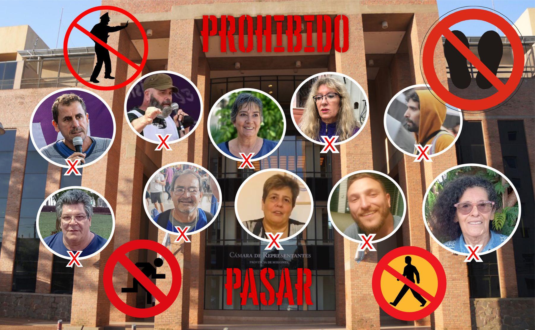 Prohibido acercarse a la legislatura misiones