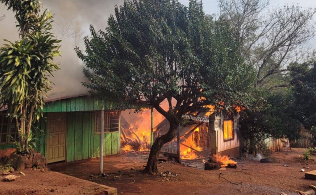 incendio dos viviendas gobernador lopez