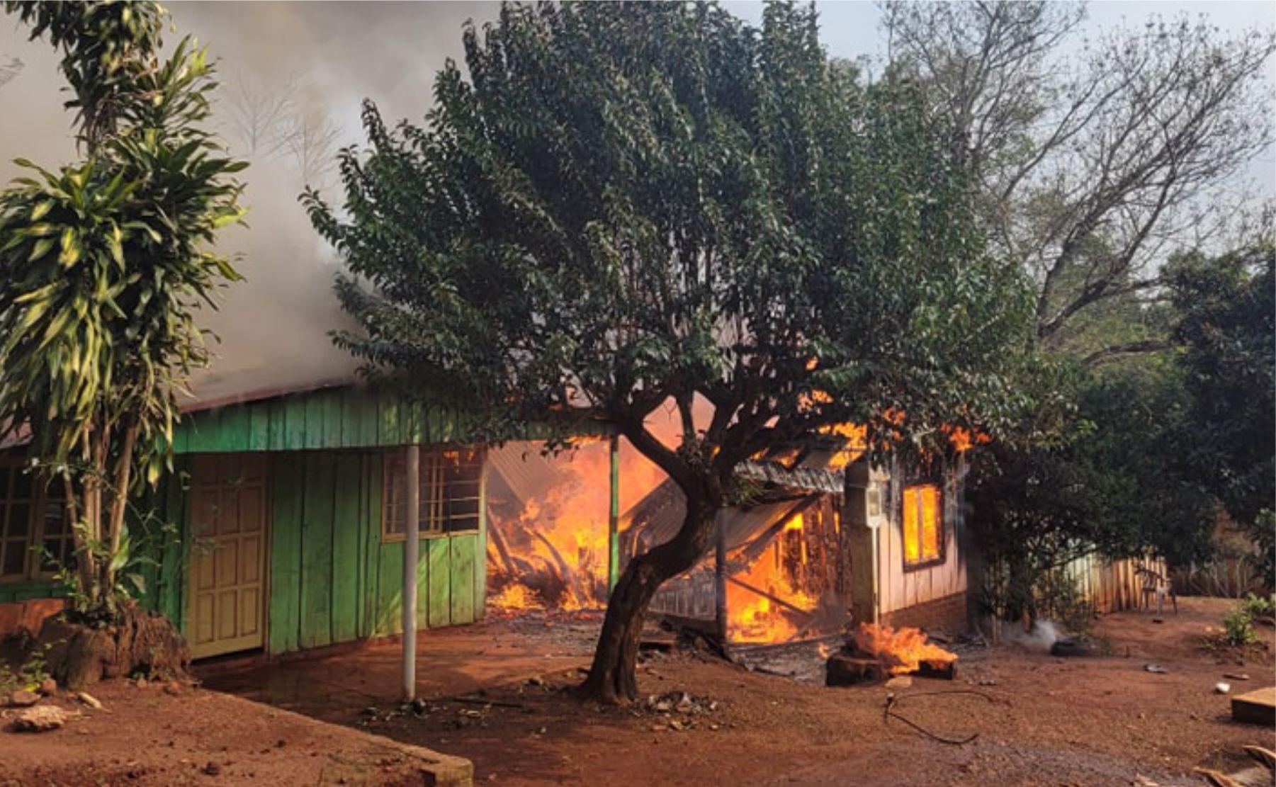 incendio dos viviendas gobernador lopez