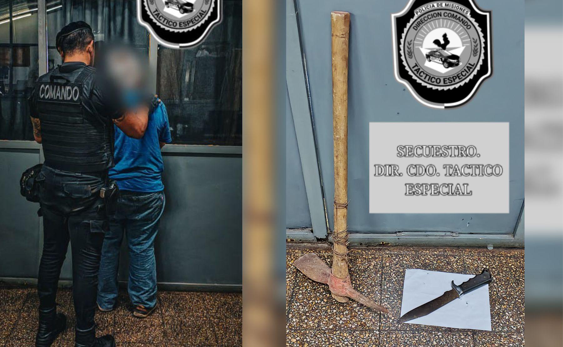 atrincherado amenazar familiar