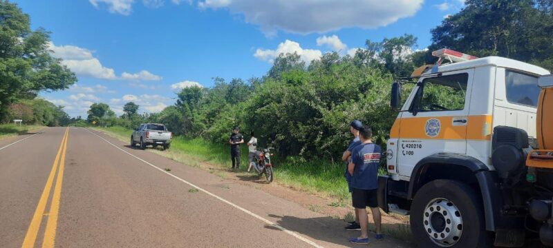 motociclista ruta 4 despiste