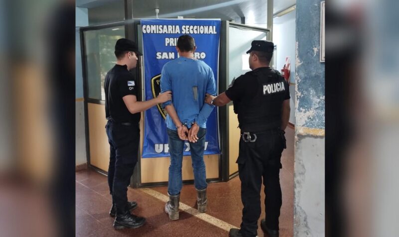 san pedro recorrida apuñalo policia