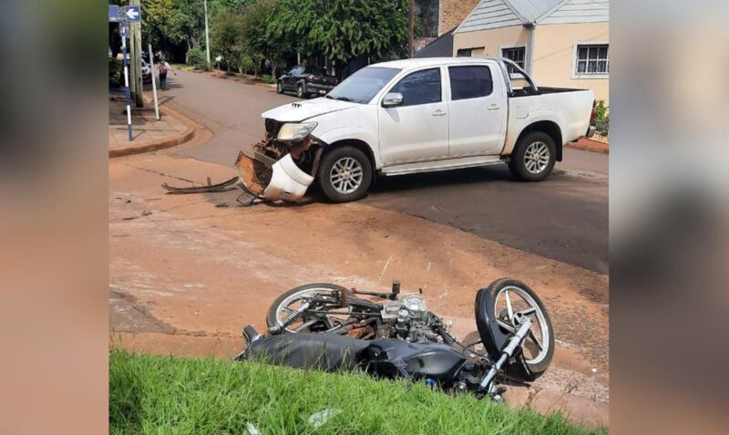 choque moto adolescente obera