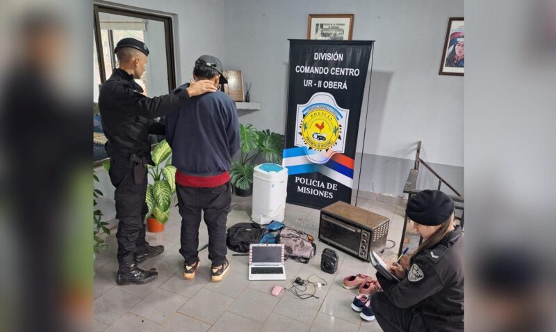 detenido ladron estudiante obera