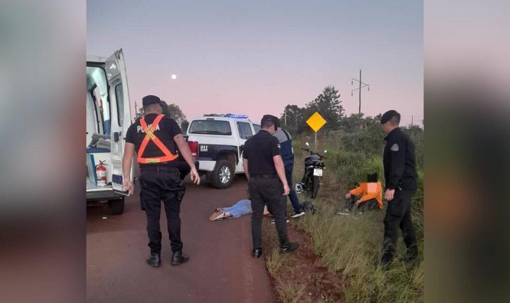 despiste moto joven salto encantado