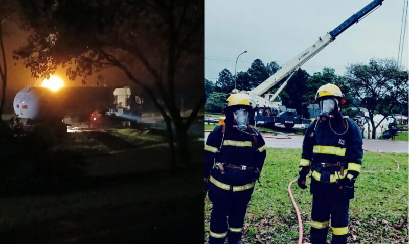 bomberos camion gas campo viera