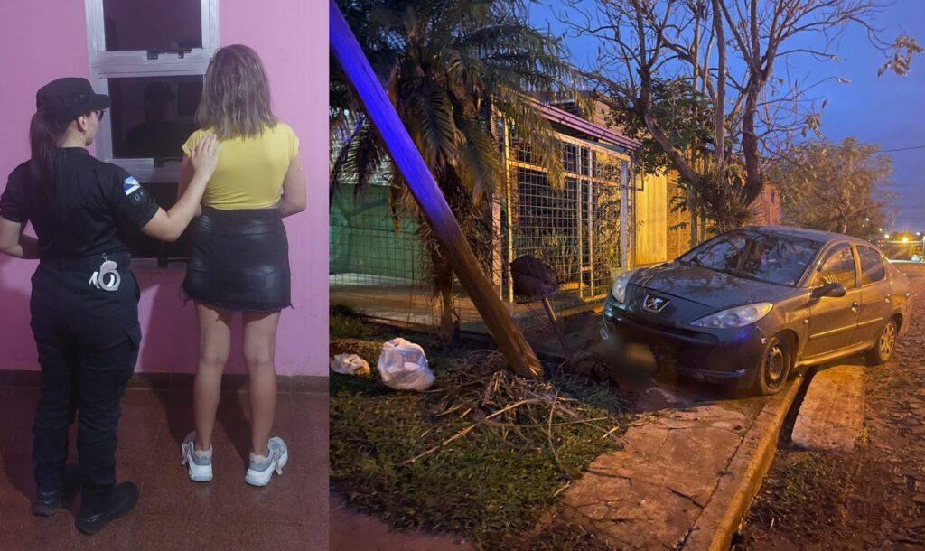 apostoles mujer choque poste