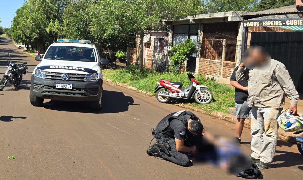 choque motocicletas posadas zona sur