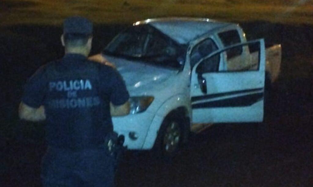 vuelco camioneta en Dos de Mayo