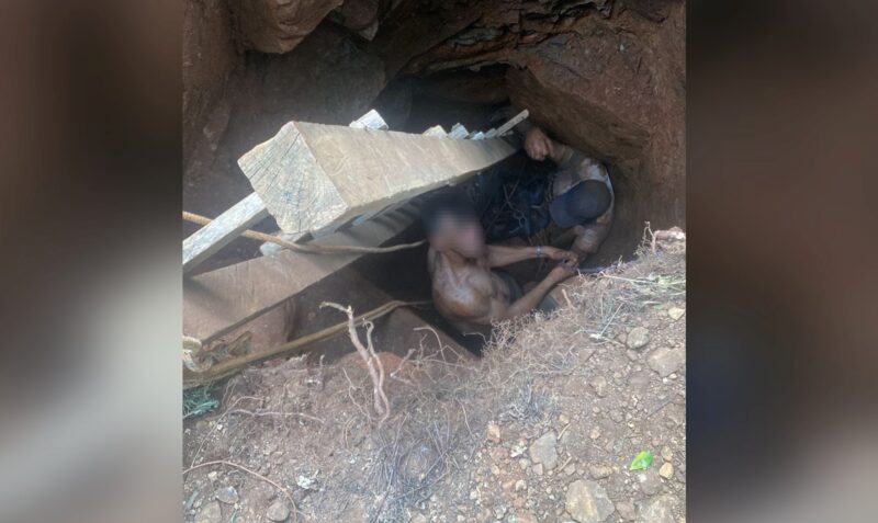 rescate hombre pozo El Soberbio