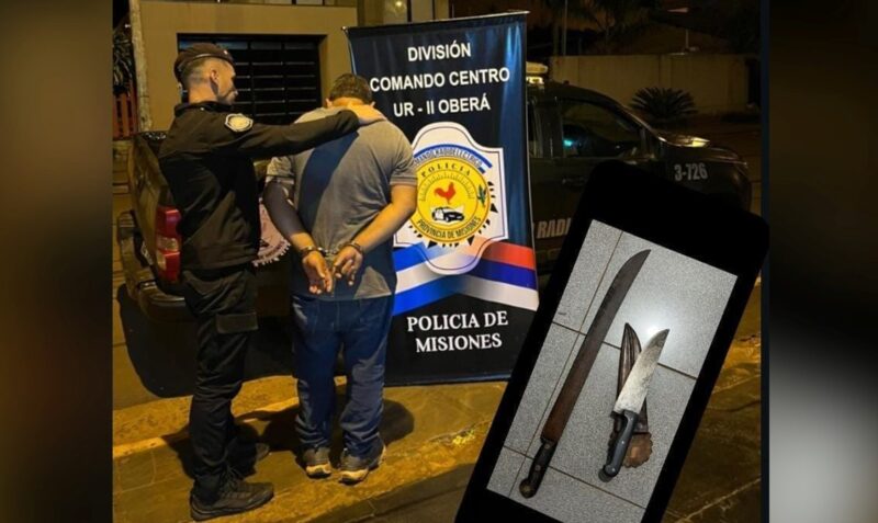 detenido obera comercio machete