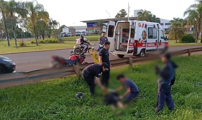 despistar moto obera ruta 14