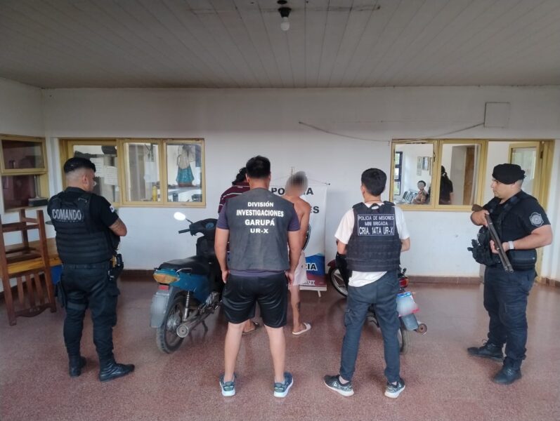detenidos hermanos robar moto garupa
