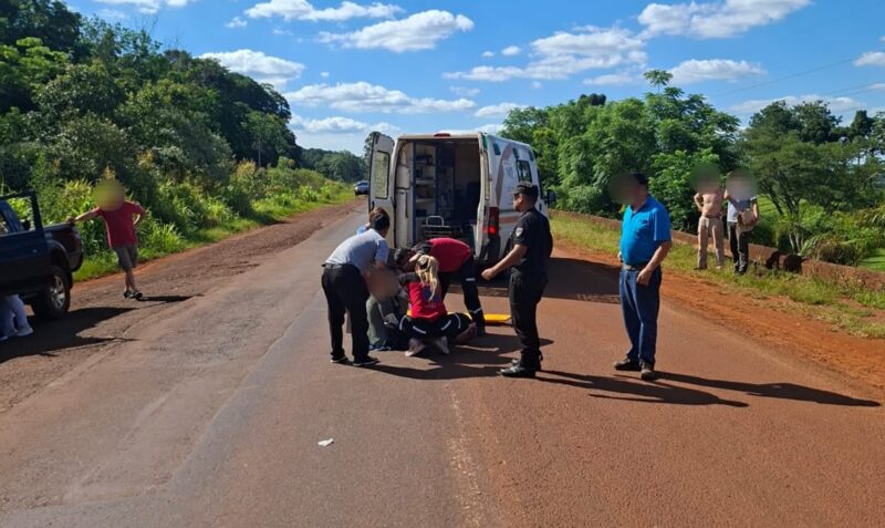 chocar corsa moto ruta 5