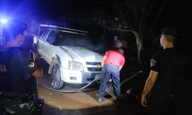 camioneta s10 incendio bernardo de irigoyen