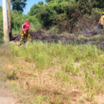 Bomberos controlaron un incendio de malezas en el acceso al Teyú Cuaré
