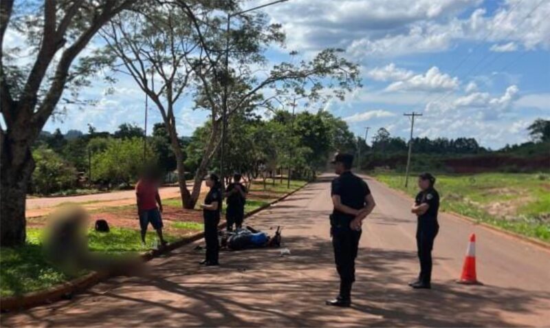 choque motocicleta bicicleta campo grande