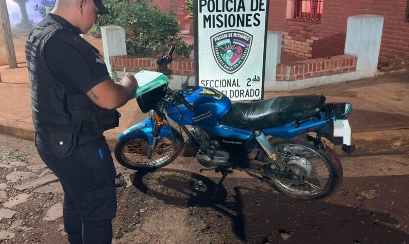 moto robada Eldorado barrio Antiguo Centro recuperada