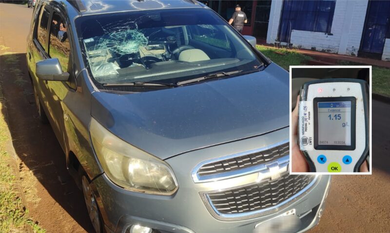 choque conductor alcoholizado Oberá barrio Schuster