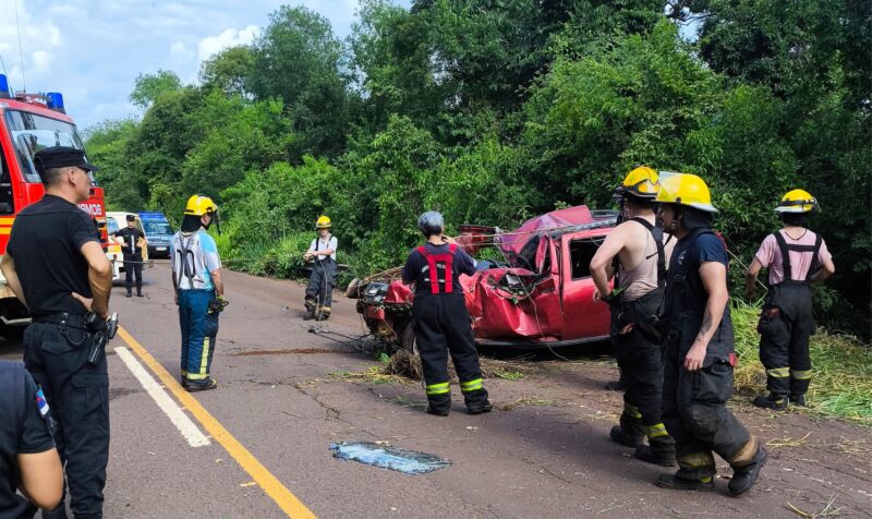 accidente San Javier Misiones Ruta 4 hoy vuelco