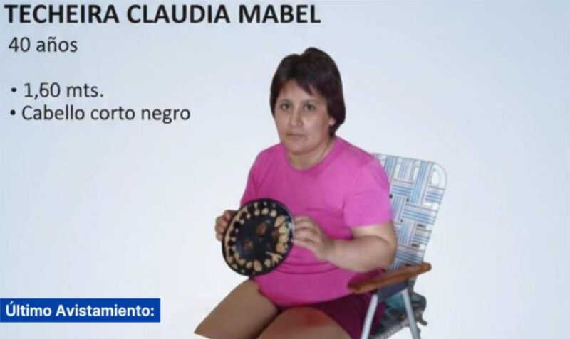 búsqueda Claudia Mabel Techeira Apóstoles Misiones desaparecida
