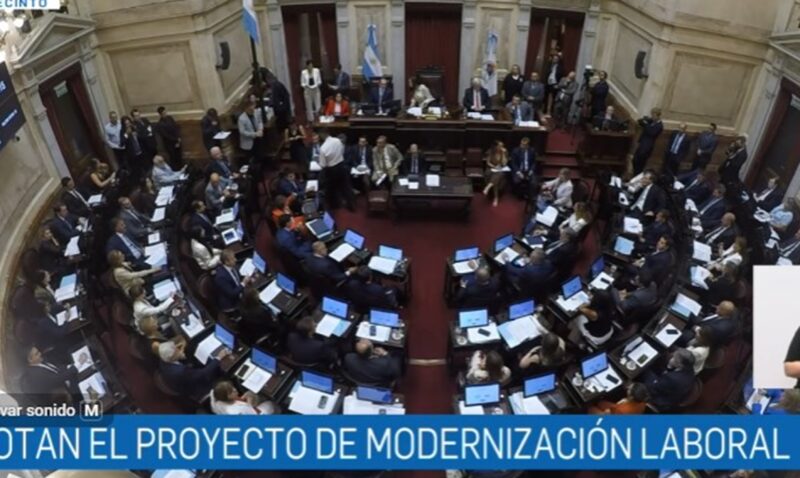 voto senadores misioneros reforma laboral 2026