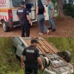 Perdió el control, volcó y terminó hospitalizada junto a una menor