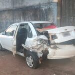 Choque en el cruce de las avenidas Chacabuco y Lavalle