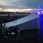 Un camión volcó en un sector de obras tras perder el control en Fachinal