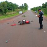 Peligrosa maniobra en la Ruta 103: un adolescente terminó hospitalizado tras chocar con una camioneta mientras hacía «Willy»