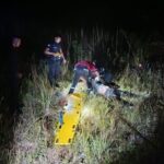 Ruta 14: un motociclista resultó herido tras perder el control de su moto de alta cilindrada