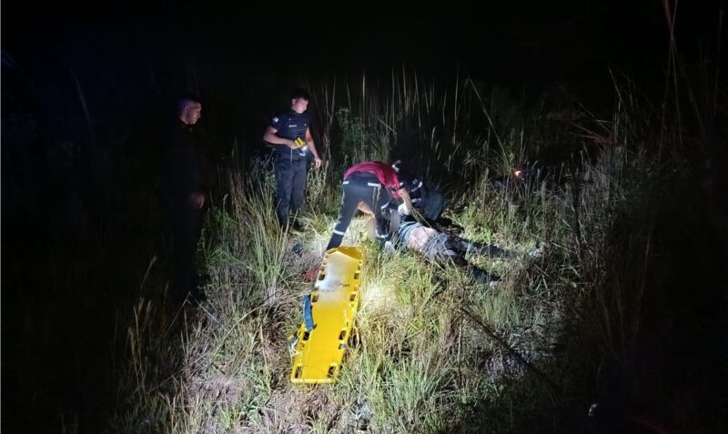 accidente Ruta 14 Campo Viera Oberá Yamaha R3 motociclista herido