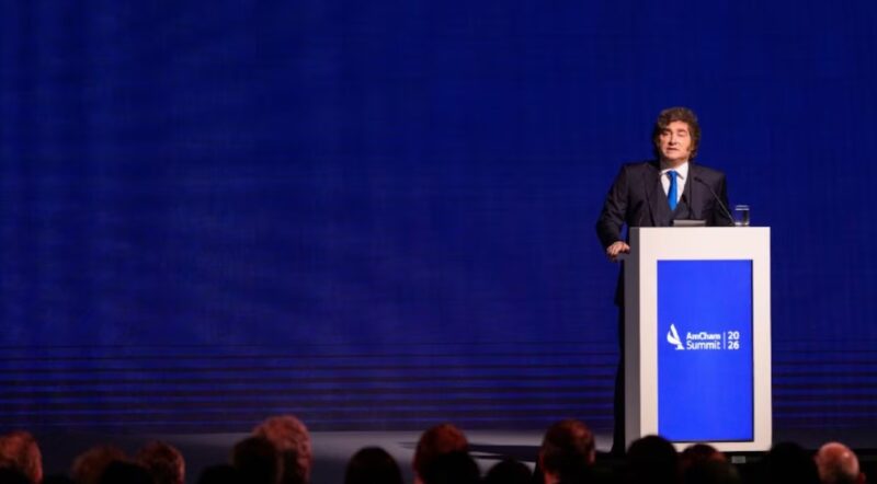 Javier Milei AmCham inflación marzo 34 por ciento discurso