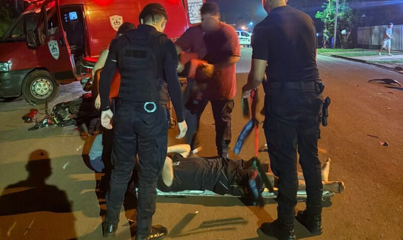 Choque y fuga San Pedro avenida Araucaria Keller 110cc