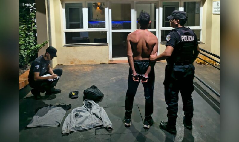 Detenido Oberá Sergio Fabián P. barrio Punta Alta intento de robo monte