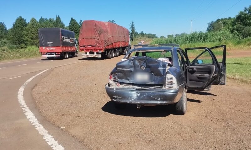 Accidente Alem Ruta 14 camión Chevrolet Corsa lesionados