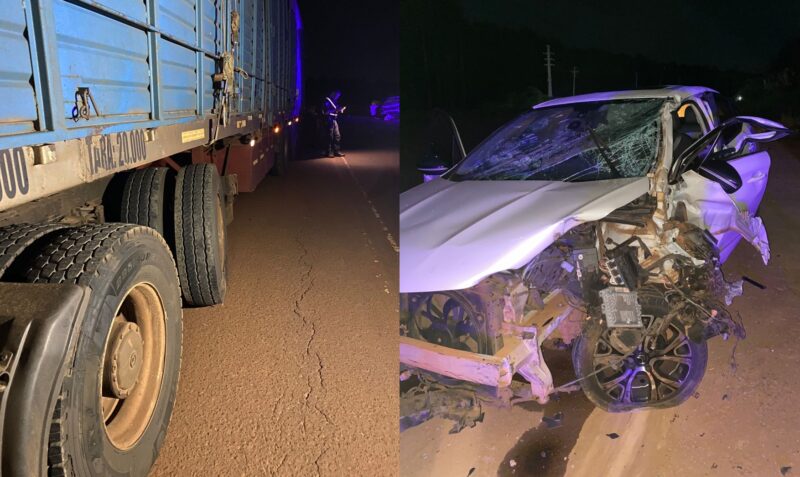 Accidente San Vicente Ruta 13 choque camión lesionado