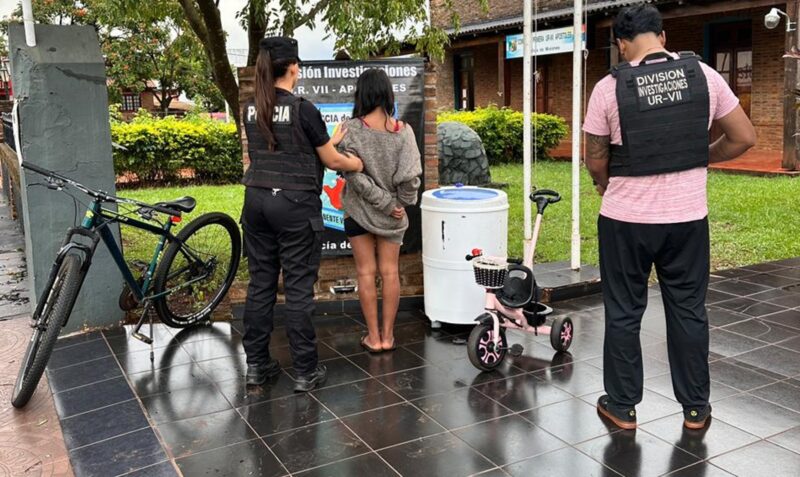 Detenida Apóstoles robo investigan venta objetos robados policía