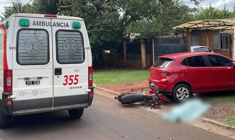 Siniestro vial Posadas motociclista fallecido avenidas Passo y Massa