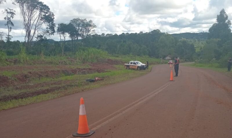 Accidente Ruta 8 25 de Mayo motociclista herido Paraje Sarmiento