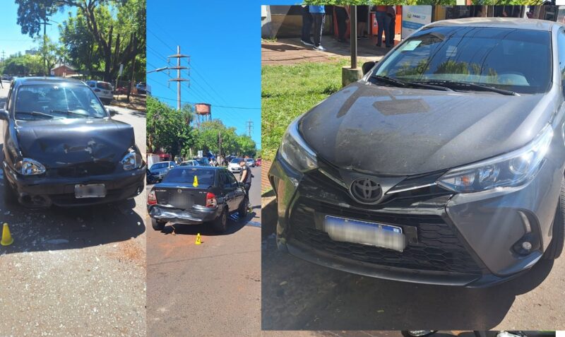 Choque en cadena Posadas avenida López Torres mujer lesionada Hospital Madariaga