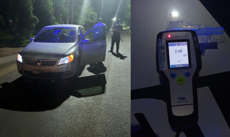 Alcoholemia positiva Posadas avenida 115 Juan B 240 alcohol