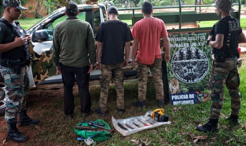 Cazadores furtivos Montecarlo delitos rurales persecución rifle casero